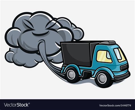 Truck exhaust fumes Royalty Free Vector Image - VectorStock