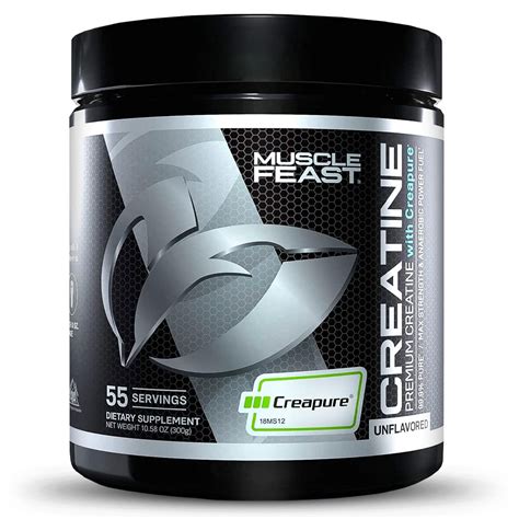 Buy Muscle Feast Creapure Creatine Monohydrate Powder For Muscle Growth Tionalsupplement Vegan