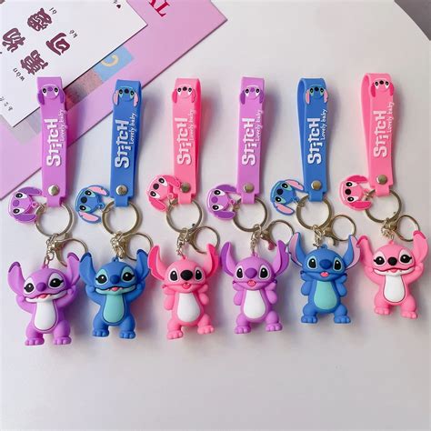 Disney Stitch Angel Keychain Creative Cartoon Lilo Stitch Car Bag