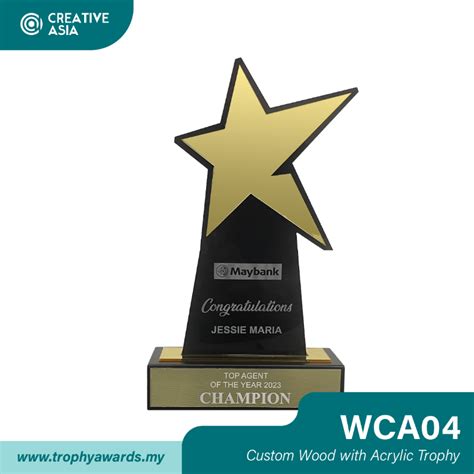 Custom Wood With Acrylic Trophy Wca04 Selangor Malaysia Creative