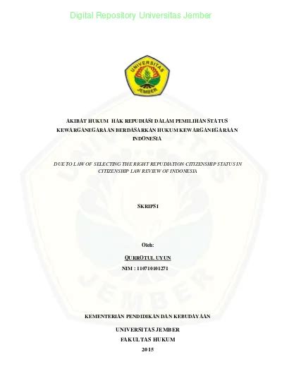 Akibat Hukum Hak Repudiasi Dalam Pemilihan Status Kewarganegaraan