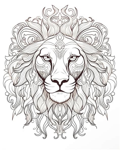 Lion Coloring Adults Images Free Download On Freepik