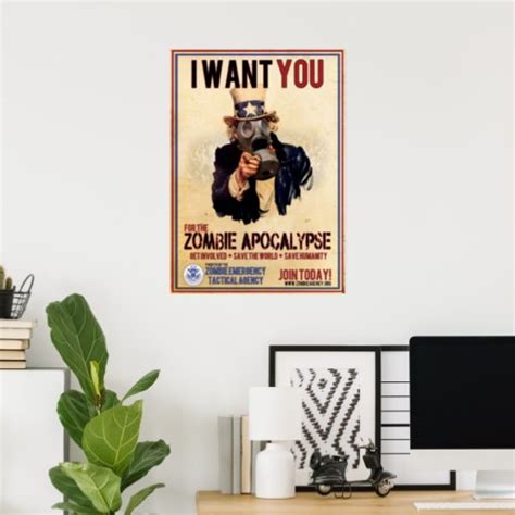 I Want You Zombie Apocalypse Super Value Poster Zazzle