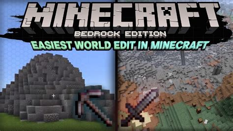 Easiest World Edit In Minecraft Bedrock Edition Youtube