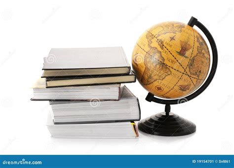 Globe and books stock image. Image of earth, brown, geography - 19154701