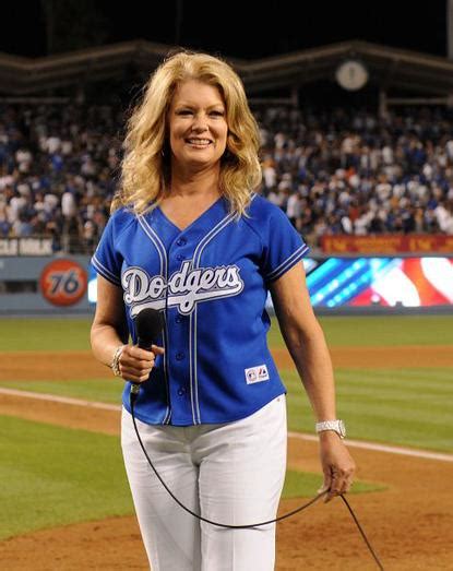 Javier Colon And Mary Hart At Dodgers Game