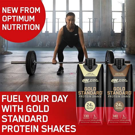 Optimum Nutrition Gold Standard Protein Shake 24g Protein Ready To Drink Protein Shake Gluten