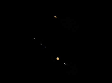 Jupiter, Saturn, some moons, and a star : r/astrophotography