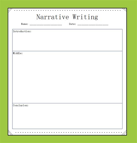 Editable Narrative Writing Graphic Organizer Examples