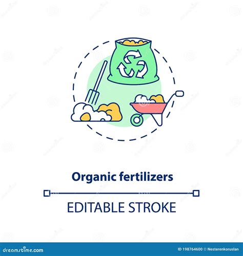 Organic Fertilizers Concept Icon Stock Vector Illustration Of