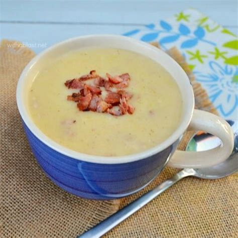 Potato Bacon And Leek Soup With A Blast