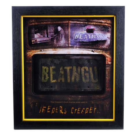 Lot 439 - The Creepers (Jonathan Breck) Framed BEATNGU License Plate ...