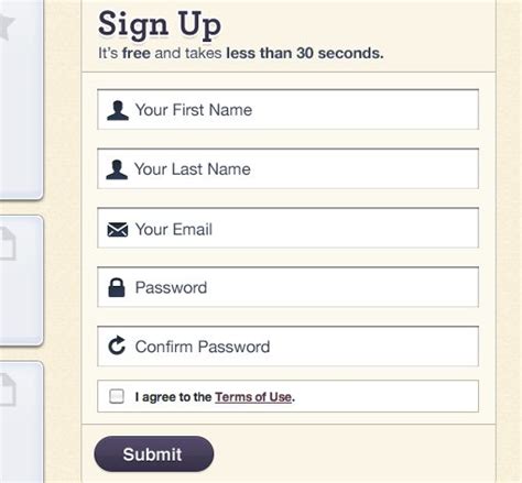 20 Great Sign Up Form Examples to Learn From | Design Shack