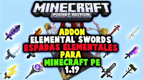 Elemental Swords Espadas Elementales Addon Para Minecraft PE Best