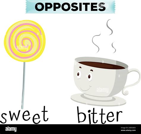 Opposite Words For Sweet And Bitter Stock Vector Image And Art Alamy