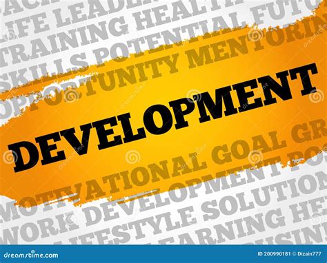 Development Word Cloud Collage Stock Illustration Illustration Of