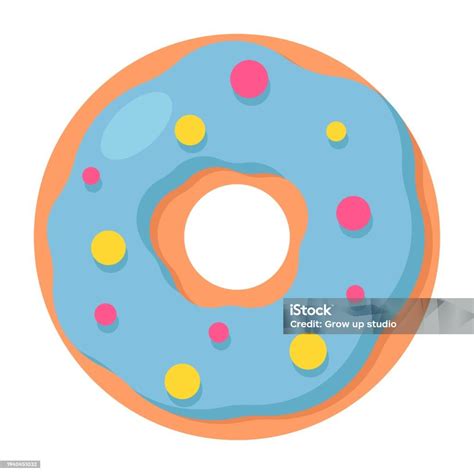 Pink Donut Cartoon Icon Stock Illustration Download Image Now