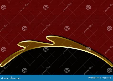 Red and Black Banner with Golden Decorations Stock Illustration ...