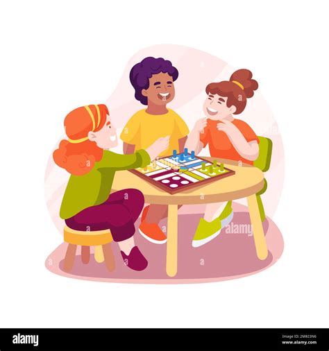 Jugar juegos de mesa aislado ilustración vectorial de dibujos animados