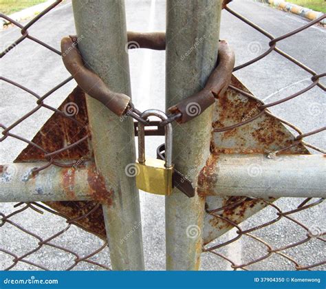 Close The Door With Chain And Master Key Stock Photo Image Of Outdoor