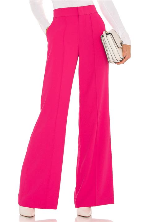 Alice Olivia Dylan Wide Leg Pant In Wild Pink Revolve