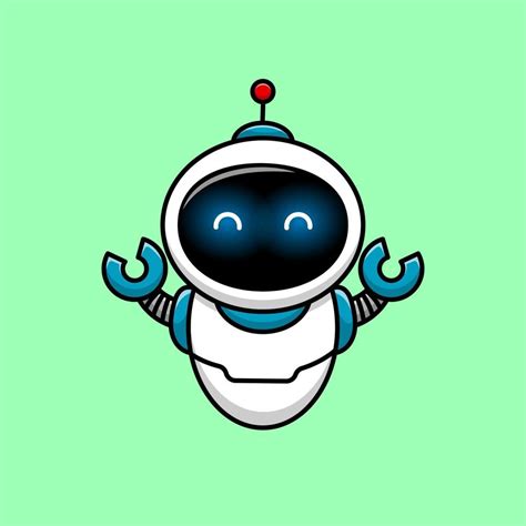 Cute Robot Cartoon Vector Icon Illustration Science Technology Icon Concept Isolated Premium