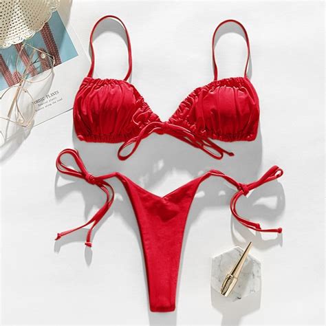 Brazilian Micro Sexy Bikinis Sexy String Swimsuit Female Etsy