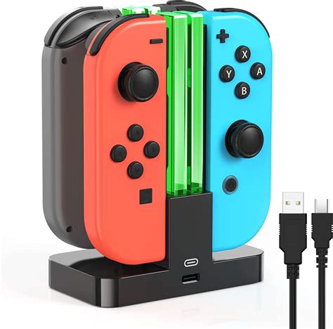 Charging Dock For Joy Con Charger For Nintendo Switch With Led Light