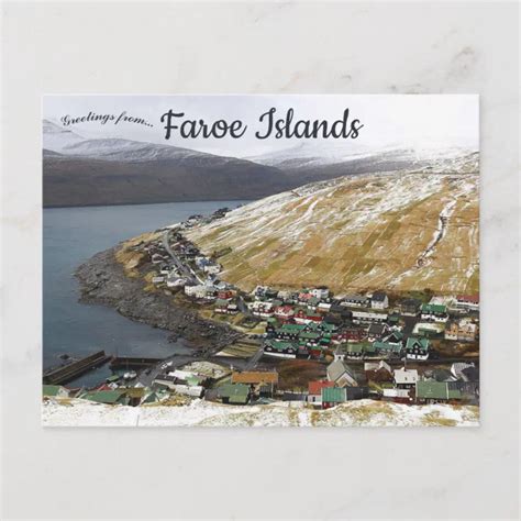 Aerial View Of Faroe Islands Postcard Zazzle