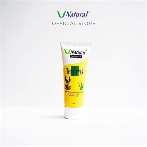 V Natural Brightening Facial Foam Temulawak Gr Lazada Indonesia