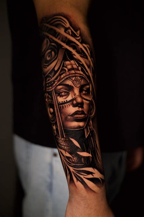 aztec god tattoo 4