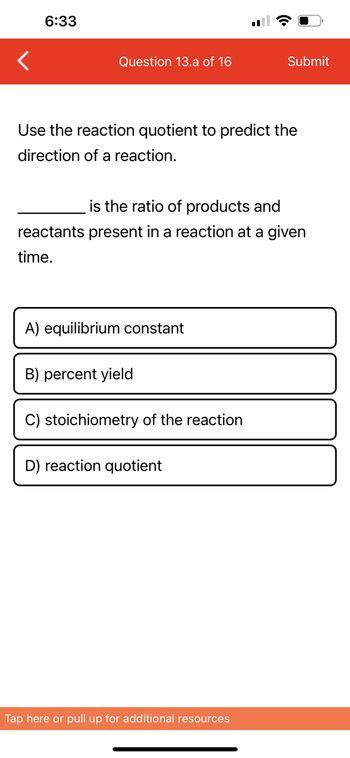 Answered Use The Reaction Quotient To Predict The Direction Of A