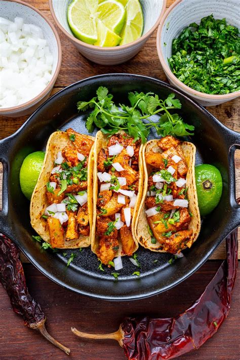 Chicken Al Pastor Tacos Recipe Tacos Al Pastor Recipes Mexican Food Recipes