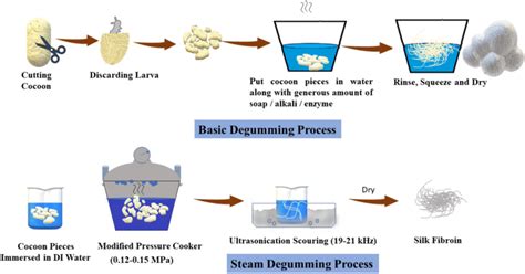 Basic degumming process and steam degumming process | Download ...