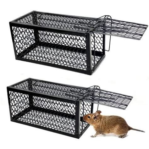 2 pièces piège à souris piège de capture vivante pièges à rat cage