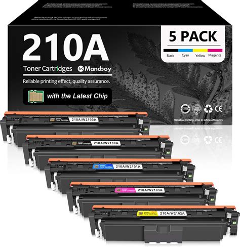 210a Toner Cartridges 5 Pack With Chip Toner Cartridge Replacement For Hp 210a