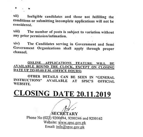 SPSC Jobs Consolidated Advertisement No 10 2019 Apply Online Latest