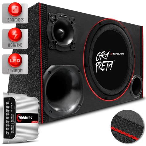 Caixa De Som Trio Automotivo Shutt 1000w RMS Subwoofer 12 Pol Cara