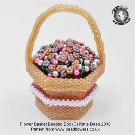 Flower Basket Beaded Box Pattern Katie Dean Beadflowers