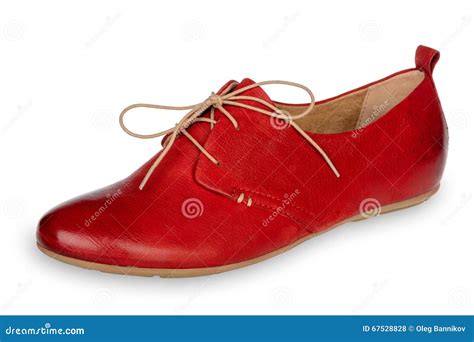 One Red Woman Shoe Isolated Stock Photo Image Of White Wear 67528828