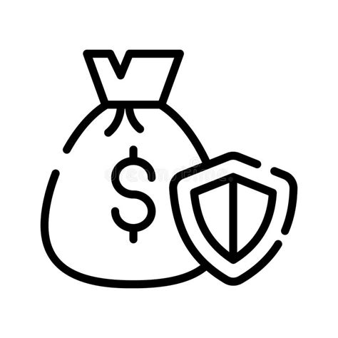Money Bag With Shield Money Security Financial Security Secured