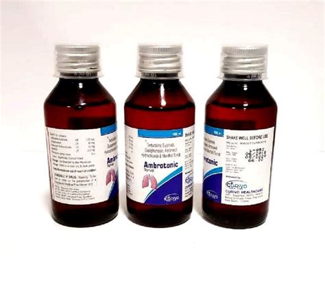 Ambroxol Terbutaline Guaiphenesin Menthol Syrup Syrups 100 Ml At