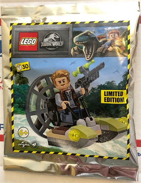 Lego Jurassic World Owen With Airboat Limited Edition Minifigure Foil Cam Arts