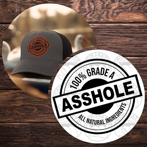 100 Grade A Asshole Leather Patch Hat Etsy