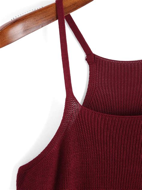 Spaghetti Strap Knit Cami Topfor Women Romwe