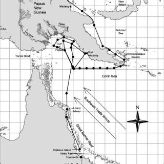 Map Of The Study Area Showing Cruise Track Where Seawater Samples Were