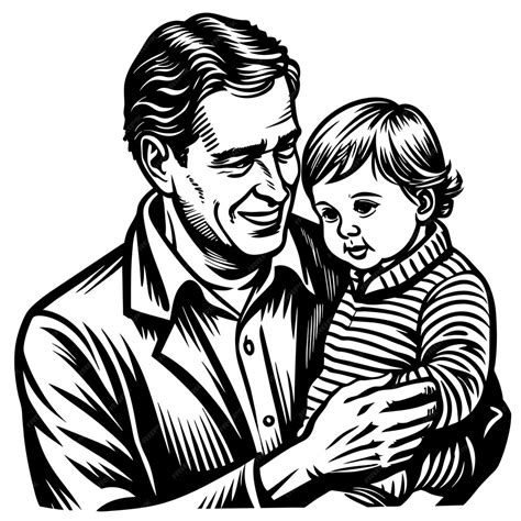 A Man Holding A Baby And A Baby Premium Ai Generated Vector