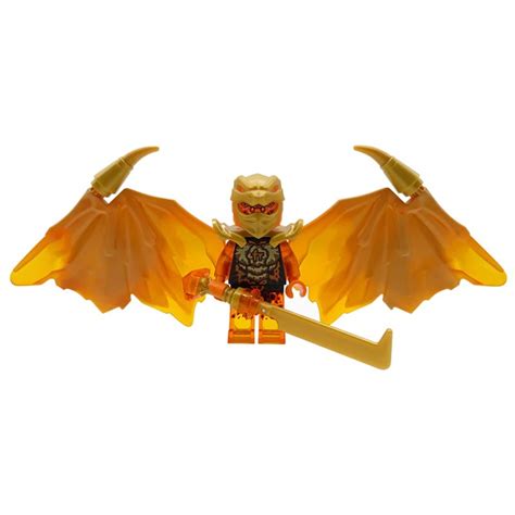 Lego Ninjago Crystalized Minifigure Cole Golden Dragon Extra