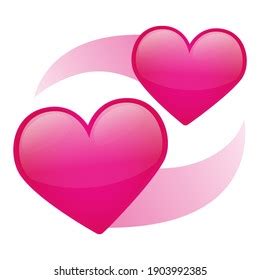 Revolving Pink Hearts Love Emoji Icon Stock Vector Royalty Free