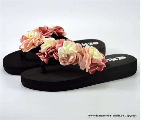 Flower Slippers Heel Slippers Beach Slippers Black Haircut Styles